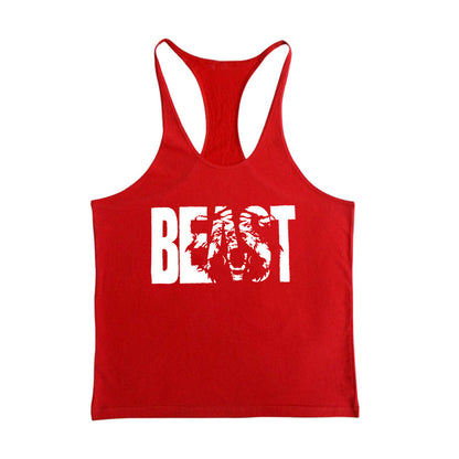 Men's Fitness Sports Printed Tank Top