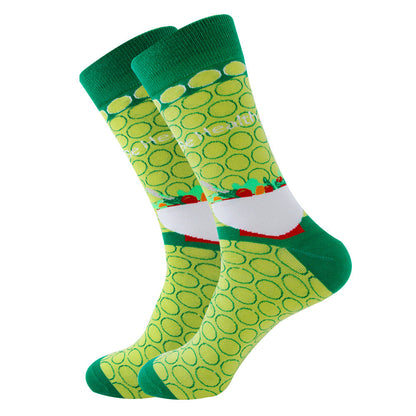 Geometric Fruit Women Socks Street Trend