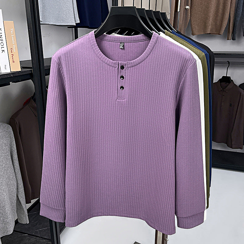 Men's Youth Three-button Simple Casual Solid-color Long-sleeve
