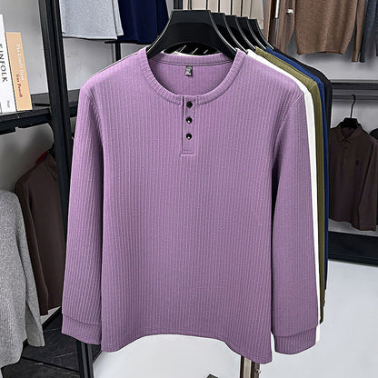 Men's Youth Three-button Simple Casual Solid-color Long-sleeve