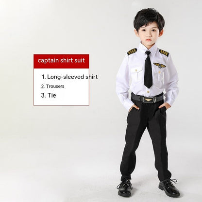 Captain Uniform Children Pilot Suit