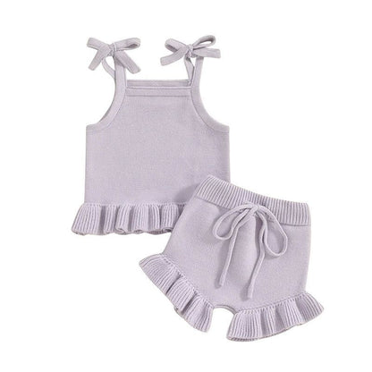 Baby Girl Knitted Shorts Clothing Suit