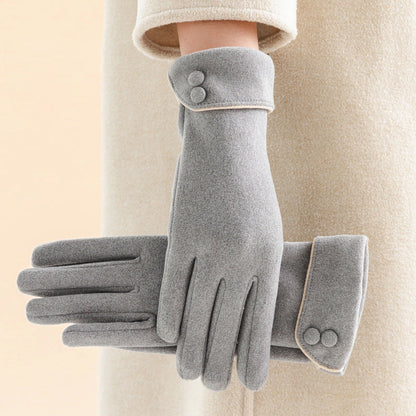 Women's Fleece-lined Warm Graceful Bow Gloves