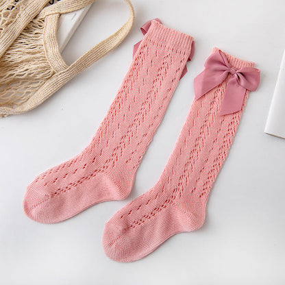 Hollow Loop Mesh Calf Socks For Children