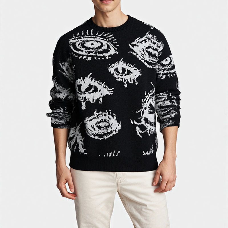 Round-neck Long-sleeve Loose-fitting Sweater