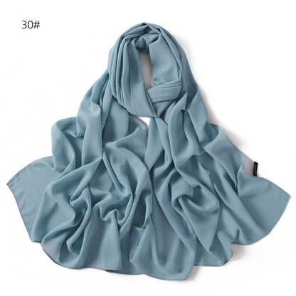 Soft Draping Solid-color Scarf For Women