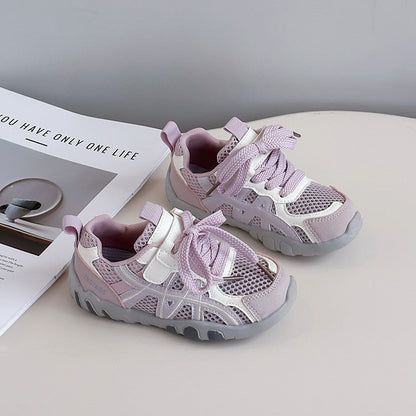 2026 Spring New Girls Skate Sneakers, Kids German Trainers, Soft Sole Versatile Single Mesh Shoes For Big Kids