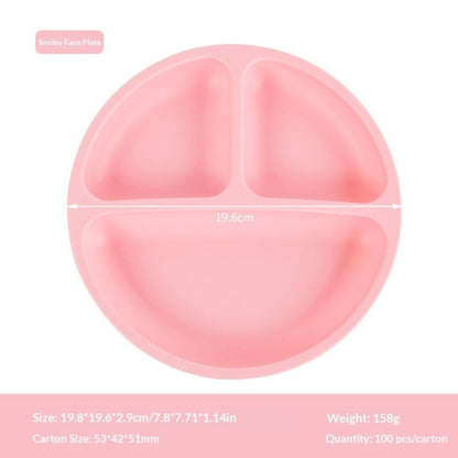 Baby Silicone Feeding Tray With Compartments