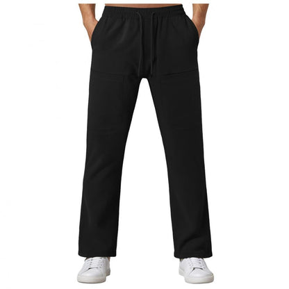 Men's Loose-Fit Sports Plus-Size Straight-Cut Casual Trousers