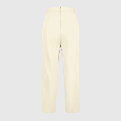 Design-focused Irregularly Crossed Mid-rise Tailored Trousers