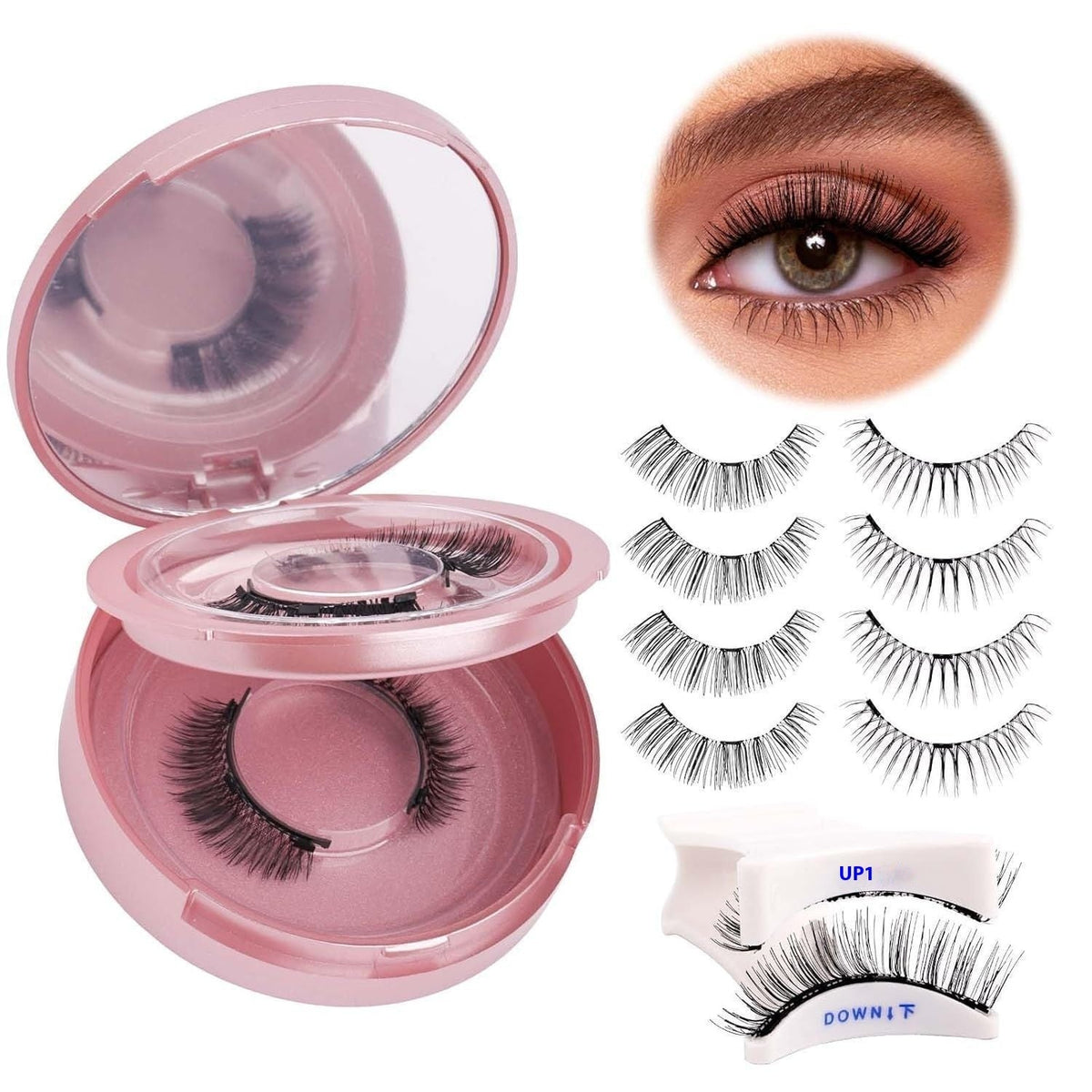 Magnetic Suction False Eyelashes Integrated Soap Holder Glue-free False Eyelashes Thick