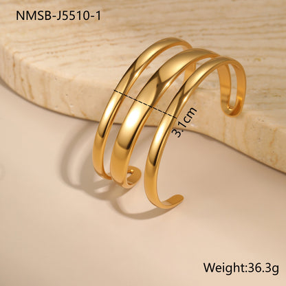 Stainless Steel Simple Opening Bracelet