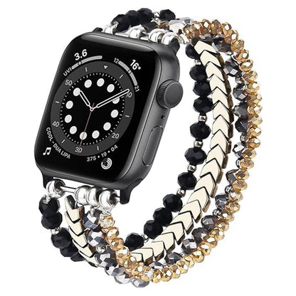 Suitable For Apple Watch IWatch87654Se Women's High-End Beaded Strap Jewelry Crystal Wrist