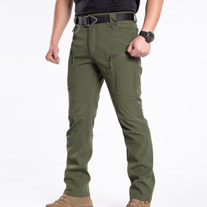 Spring And Autumn Outdoor Tactical Pants, Thin And Breathable Military-Style Work Pants, Multi-Pocket Slim-Fit Stretch Waterproof Camouflage Training Pants