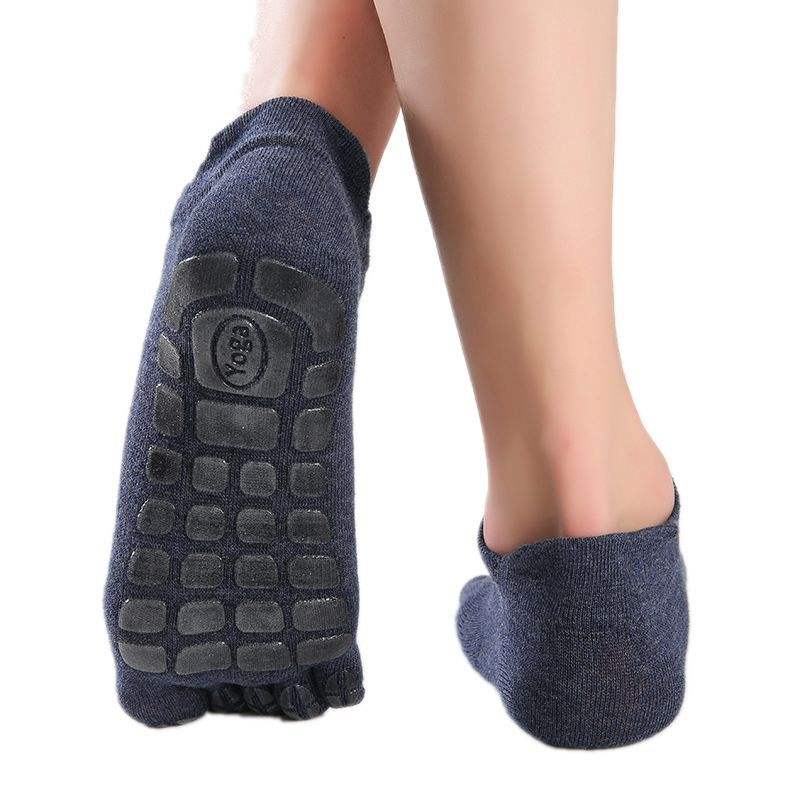 Men Cotton Yoga Socks Five Finger  Non Slip