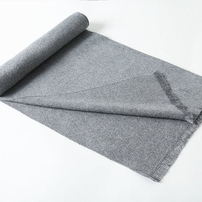Simple Plaid Artificial Cashmere Warm Scarf