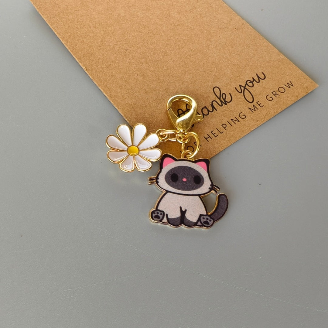 Cute Cartoon Cat Keychain, Chubby Cat Earphone Case Charm