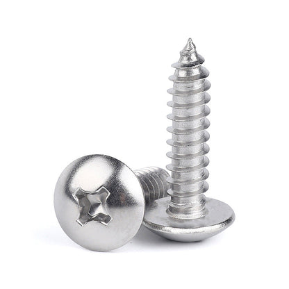 Stainless Steel Cross Big Head Self-tapping Screw Mushroom-shaped Haircut Round Head