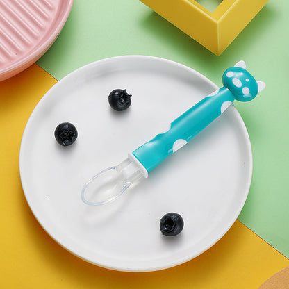 Baby Silicone Spoon Soft-tip For Feeding Complementary Foods To Infants