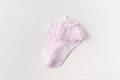 Japanese Lace Princess Short Socks Baby White Dance