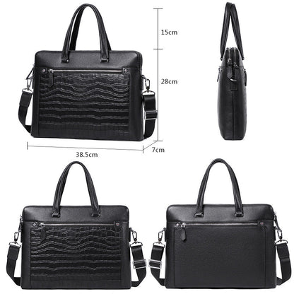 Double Zipper Compartment Briefcase For Men