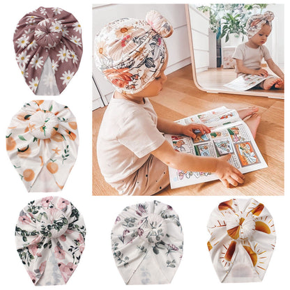 Baby Print Donut Indian Pullover Hat Hijab