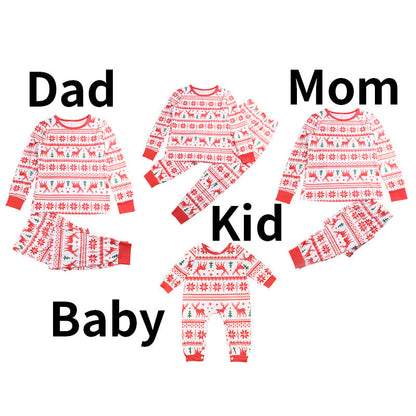 Printed Long-sleeved Casual Parent-child Suit