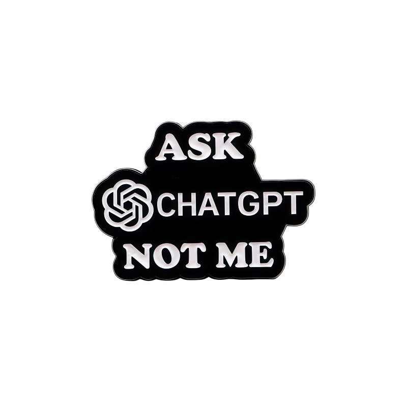 Creative English Quote Brooch Cartoon Metal Badge