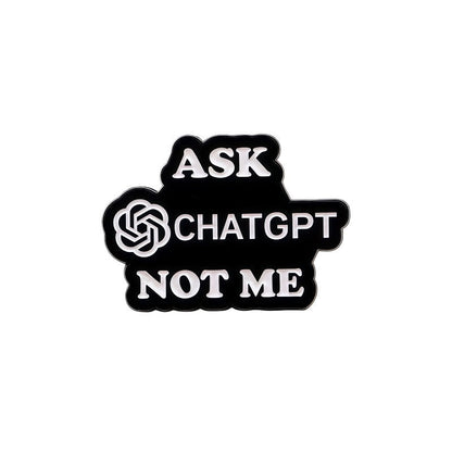 Creative English Quote Brooch Cartoon Metal Badge