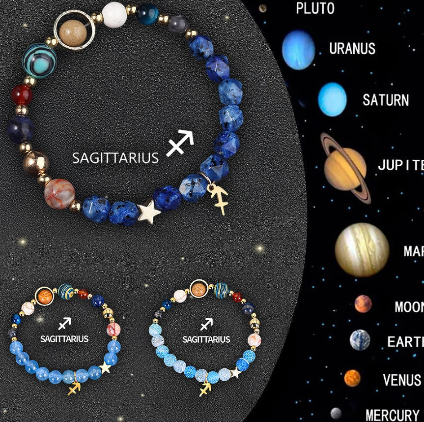 Twelve Zodiac Crystal Bracelets