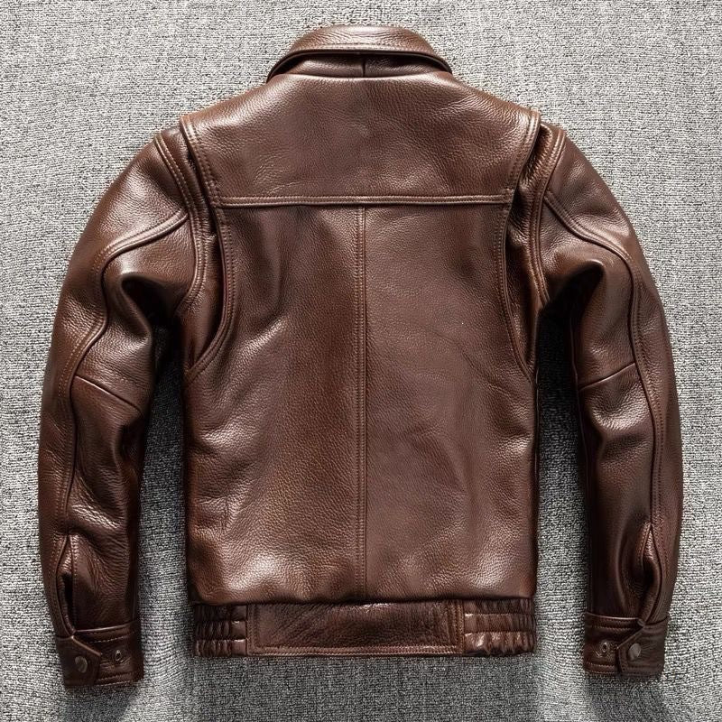 Handsome Trendy Soft Leather Jacket Coat