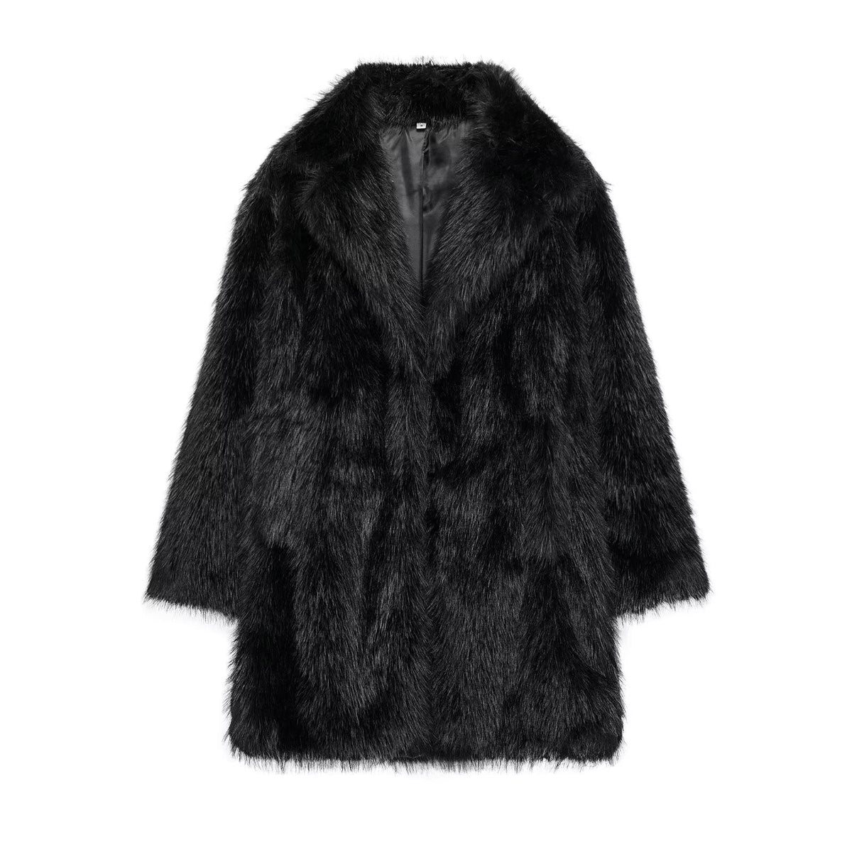 Women's Clothing Artificial Fur Warm Three-quarter Coat Thick Coat Top