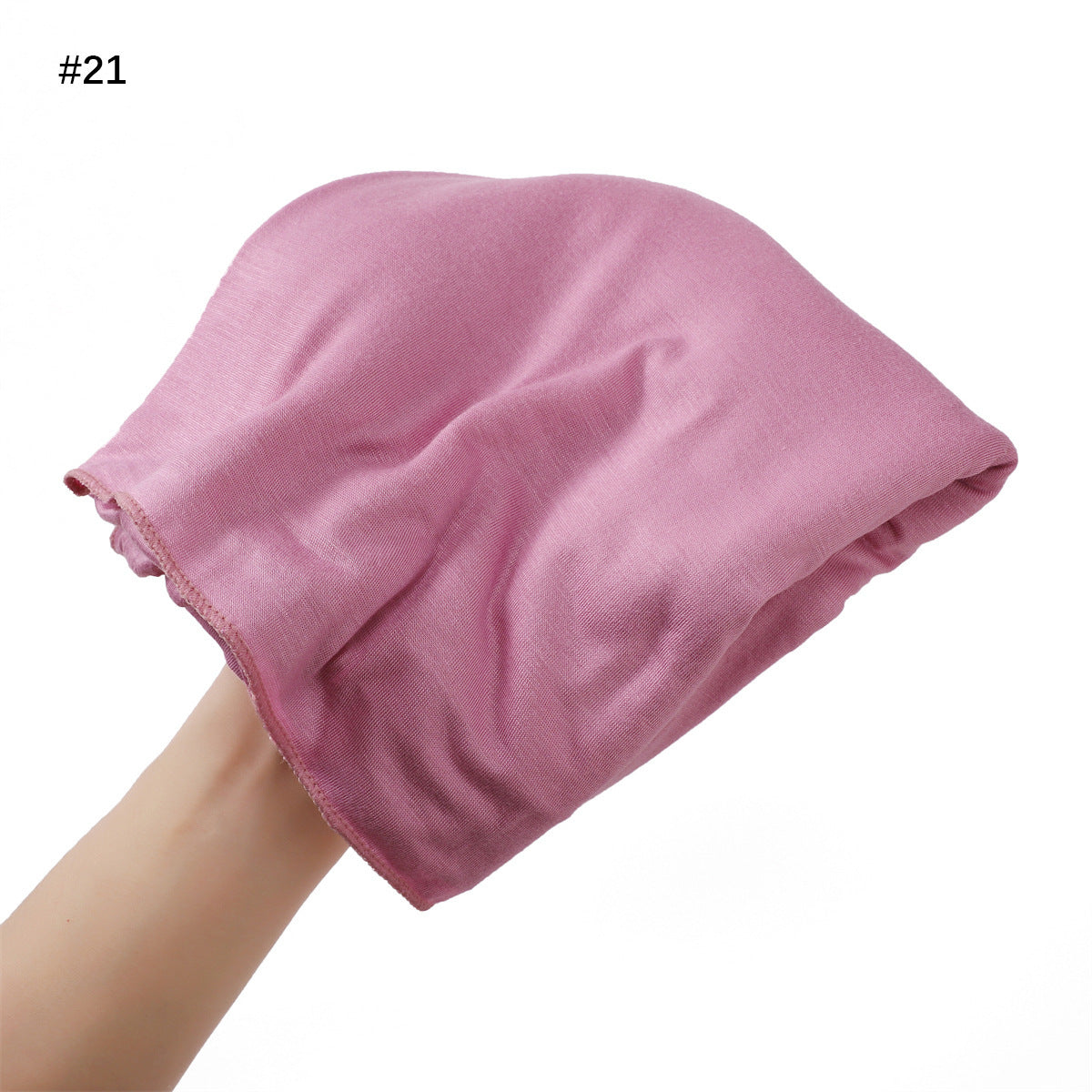 Solid-color Large-size Modal Sweatband Single-color Mercerized Cotton Turban Headscarf