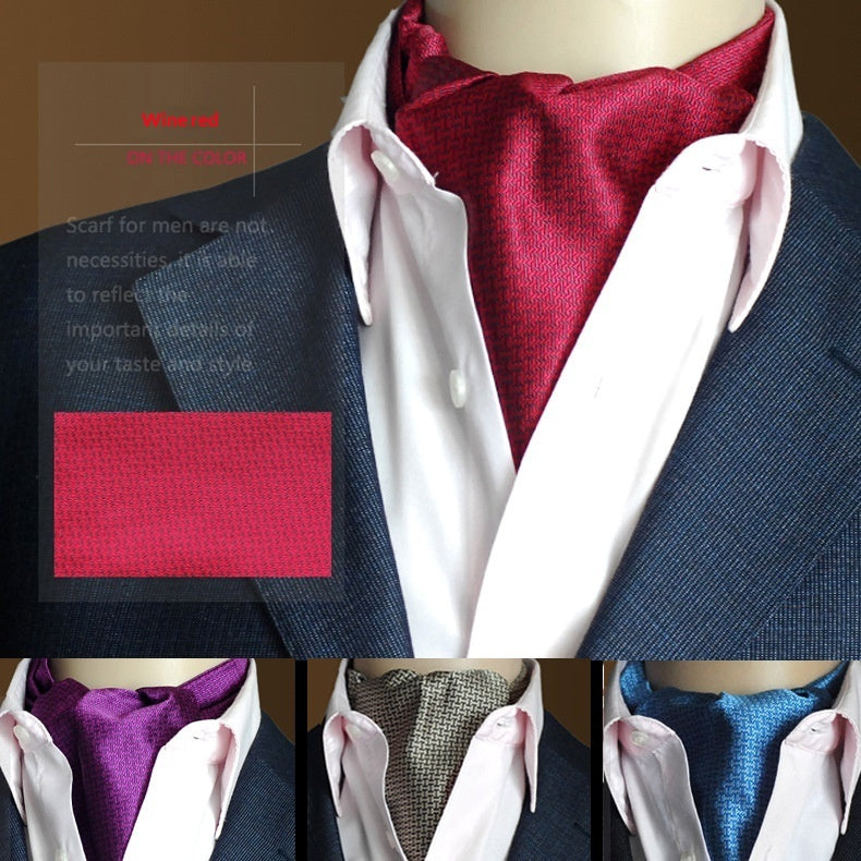 Mens Formal Jacquard Scarf With Tiny Polka Dots Neck Wrap