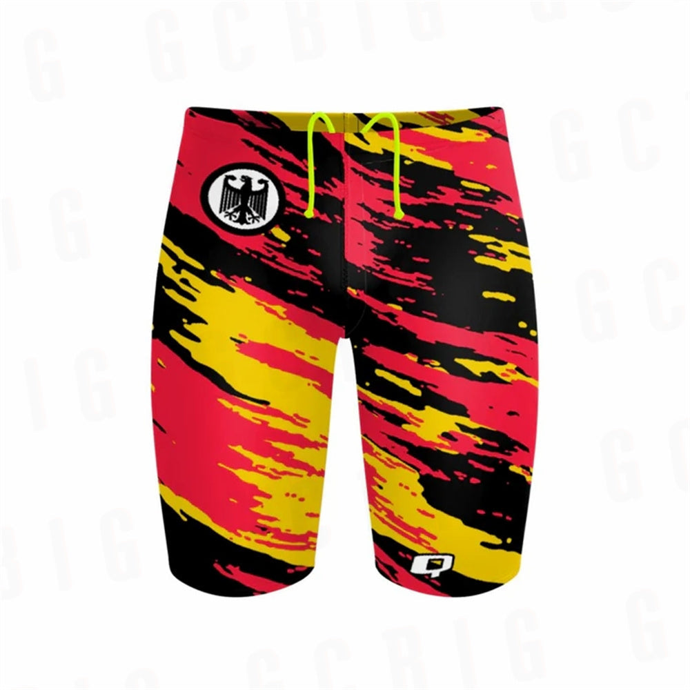Men's Flat-crease Swim Trunks, Quick-drying Beach Shorts
