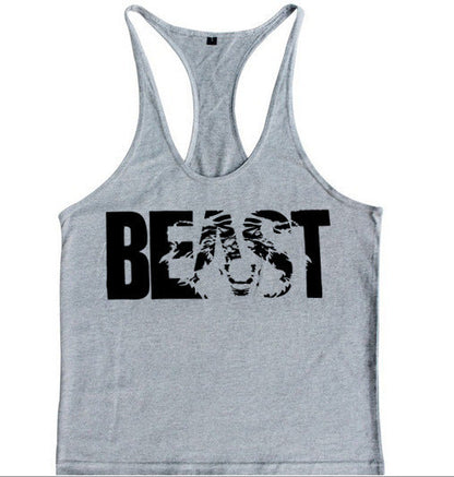 Men's Fitness Sports Printed Tank Top
