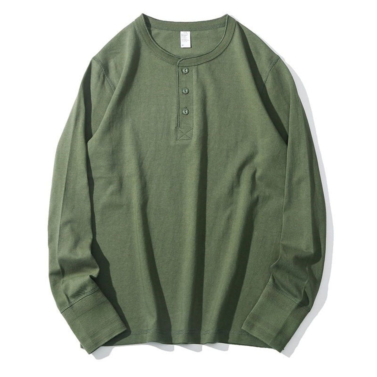 American Henry Collar Long Sleeve T-shirt Man
