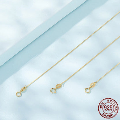 S925 Sterling Silver Plated K Gold Base Necklace