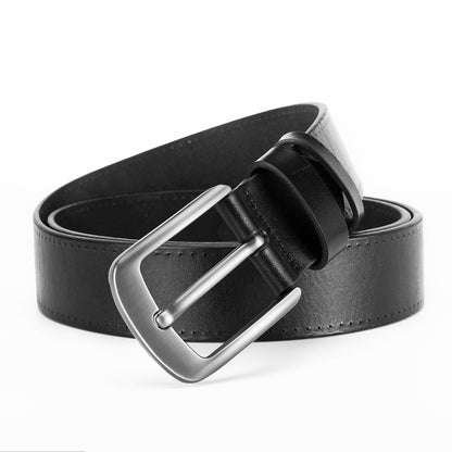 Men's Alloy Pin Buckle Casual First Layer Cowhide Belt