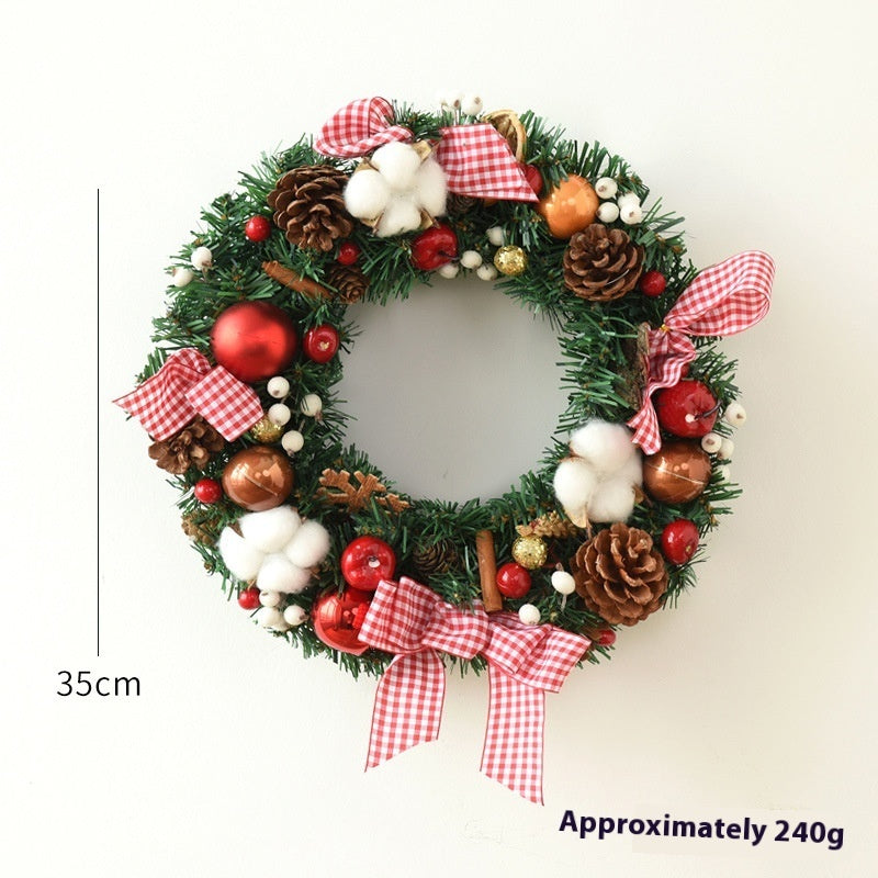 Christmas Garland Bow Christmas Door Hanging Window Decoration Christmas Decorations