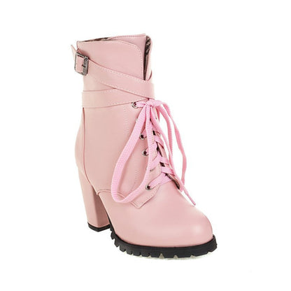 New Fallwinter Waterproof-platform Round-toe Minimalist Martens Boots