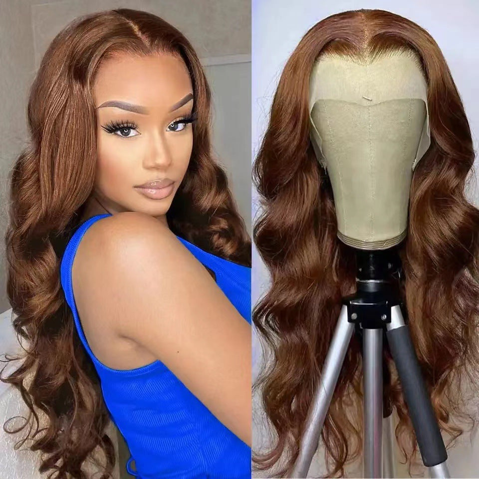 Women's Synthetic Piano-colored With Brown Highlights Long Wavy Hair Gradient Style