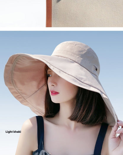 Women's Wide Brim UV Protection Sun Hat with Neck Protection