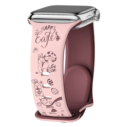 Suitable For The Easter Silicone Laser-engraved Printed Watch Strap