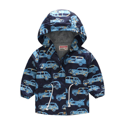 Spring And Autumn Thin Hooded Baby Cute Zipper Sweater Children's Jacket
