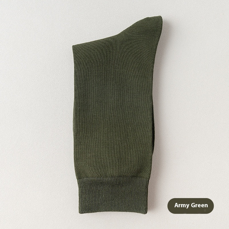 Mid-calf Spring And Autumn Pure Cotton Business Men Socks