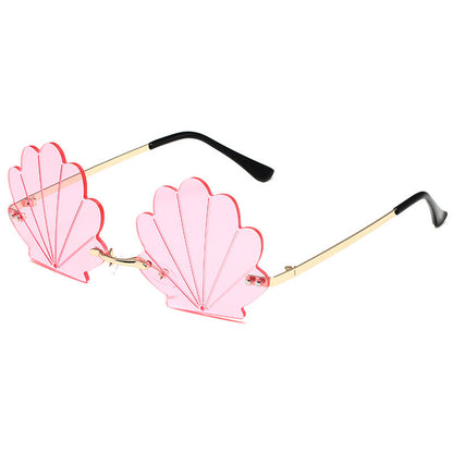 Frameless Shell Glasses Ball Funny Sunglasses