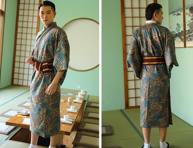 Japanese Kimono Men's Traditional Kimono Formal Wear Summer Fireworks Kimono Suit