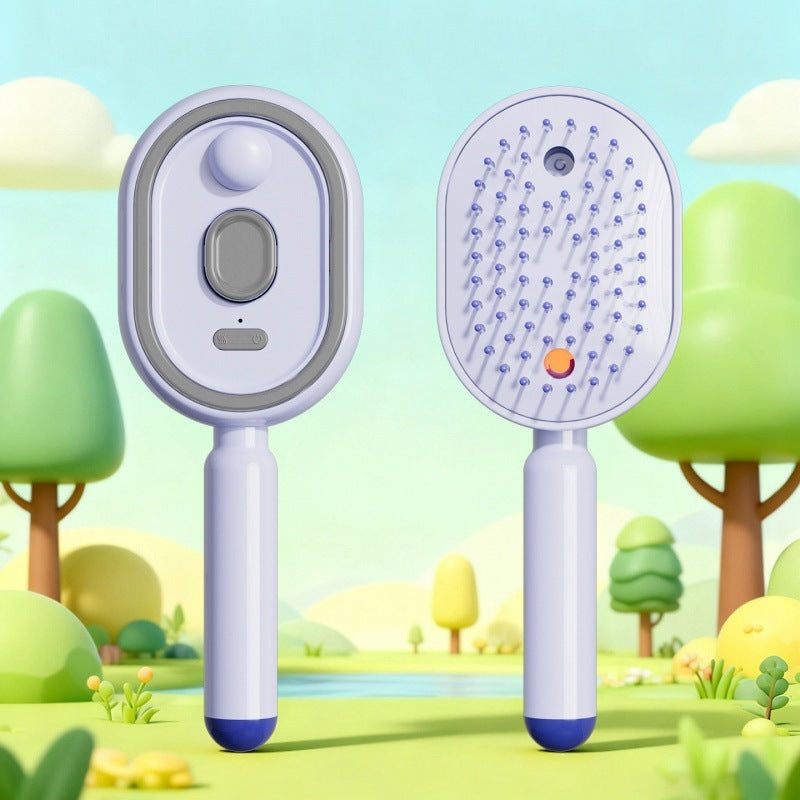 Electric Airbag Massage Comb With Mist Spray - Anti-Tangle Hair Styling Tool For Women