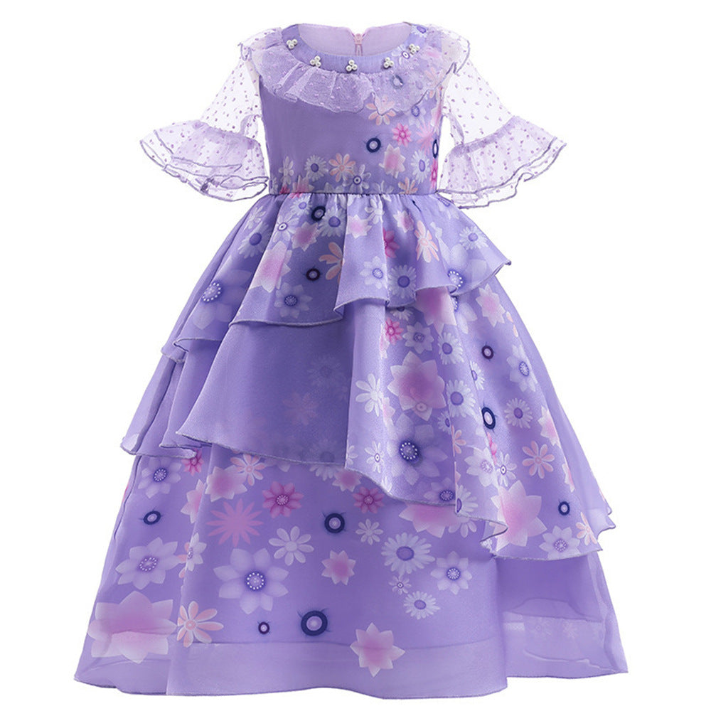 New Skirt Suit Princess Dress Children Short Sleeve